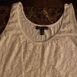 White floral tank top